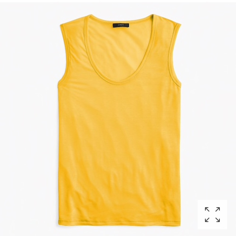 JCrew Tencel tank in Rich Gold